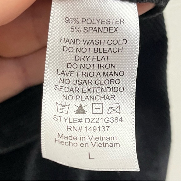 Alter’d State Black Ribbed Velour Jogger Athleisure Loungewear Pants Large - Picture 7 of 7